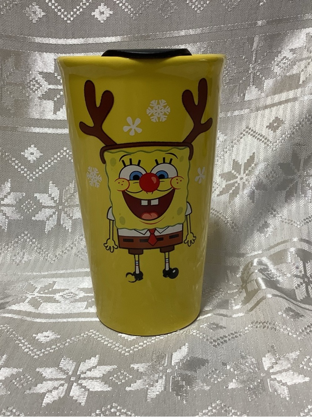 SpongeBob Holiday Reusable Travel Mug - Bright Yellow